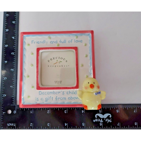 Russ Berrie Baby Month of December Picture Frame Duck Chicken Photo Keepsake - Picture 8 of 10